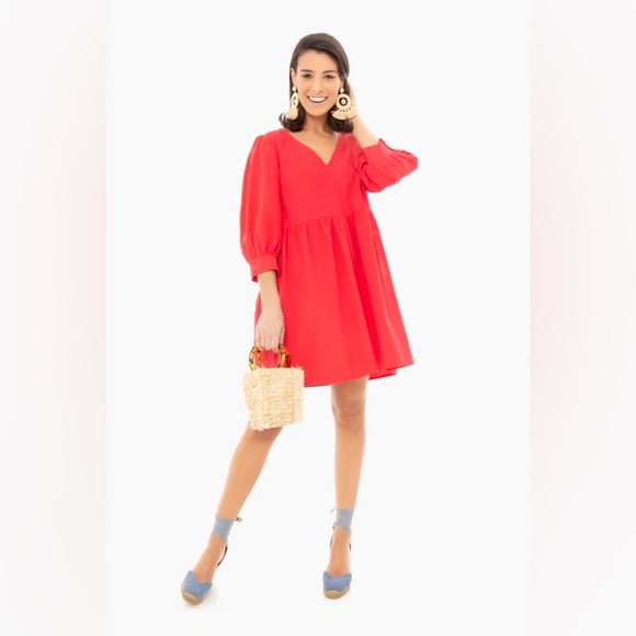 Tuckernuck Dresses & Skirts - Tuckernuck Red Puff Sleeve Dress